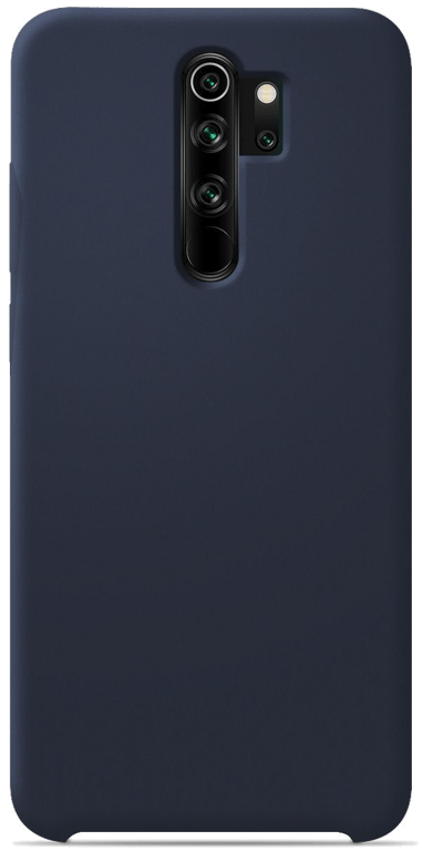 Coque silicone unie compatible Soft Touch Bleu nuit Xiaomi Redmi Note 8 Pro