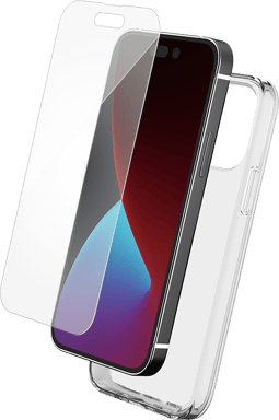 Pack iPhone 14 Pro Max Accessoires Coque Transparente + Verre trempé Bigben