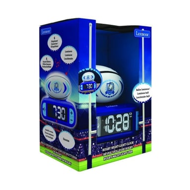 Sveglia digitale con luce ed effetti sonori del pallone da rugby 3D