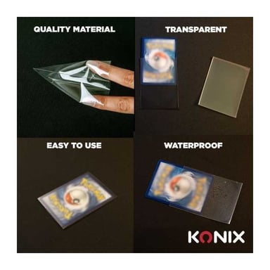 Konix Pochettes Sleeves Perfect Fit 64 x 89 mm 100 pièces Transparent sans PVC - Neuf - vue 5