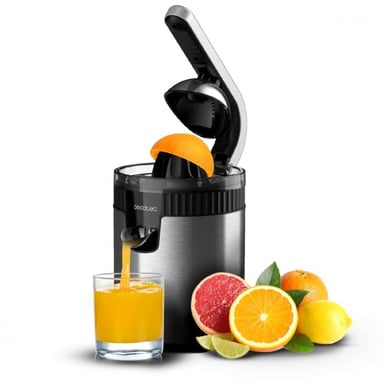 CECOTEC 03363 - Exprimidor de brazo Xqueeze RetroJuice 600 Steel