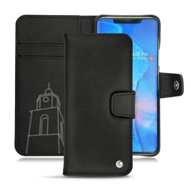 Housse cuir Huawei Mate 20 Pro -  - Noir - Cuir lisse premium