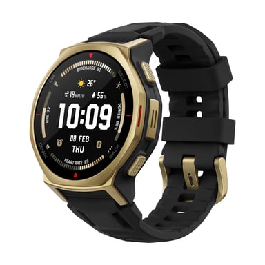 Reloj Inteligente Amazfit T-Rex 3 Pro 44 mm Caja Dorada y Correa Negra GPS Impermeable