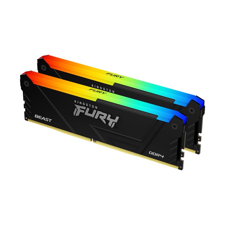 Kingston Technology FURY Beast 64GB 3200MT/s DDR4 CL16 DIMM (Kits de 2) RGB - Neuf