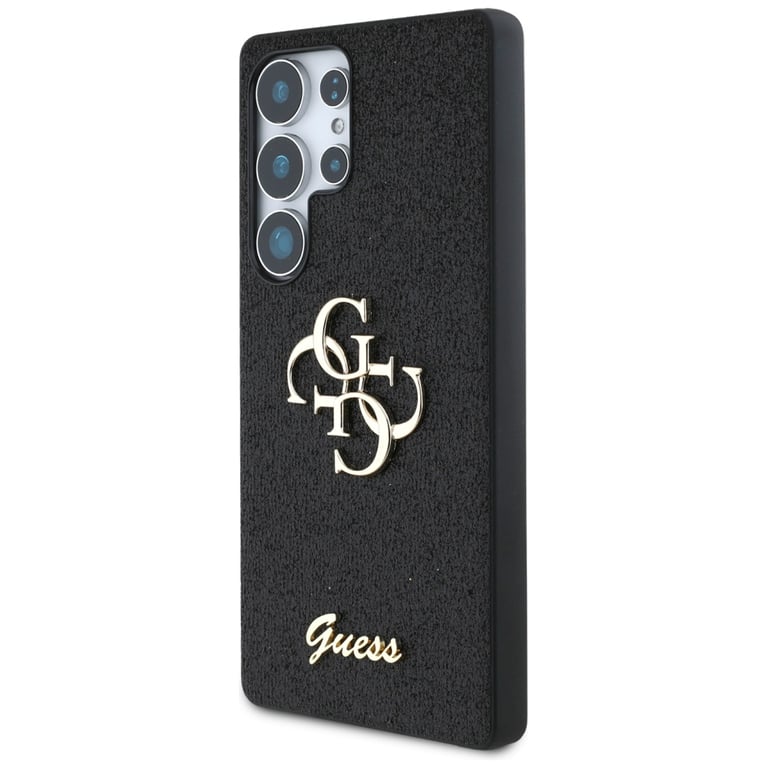 Guess Étui Fixed Glitter Big 4G Metal Logo pour Samsung Galaxy S25 Ultra