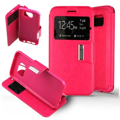 Funda Folio Rosa Fushia compatible Samsung Galaxy S7 Edge