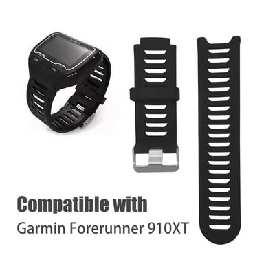 Cinturino per orologio in silicone Garmin Forerunner 910XT Black