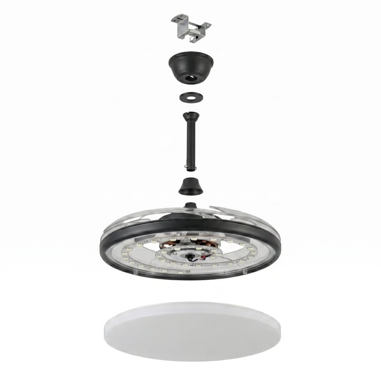 Ventilateur de plafond LED Yatek KALA pales retractables Neuf - vue 2