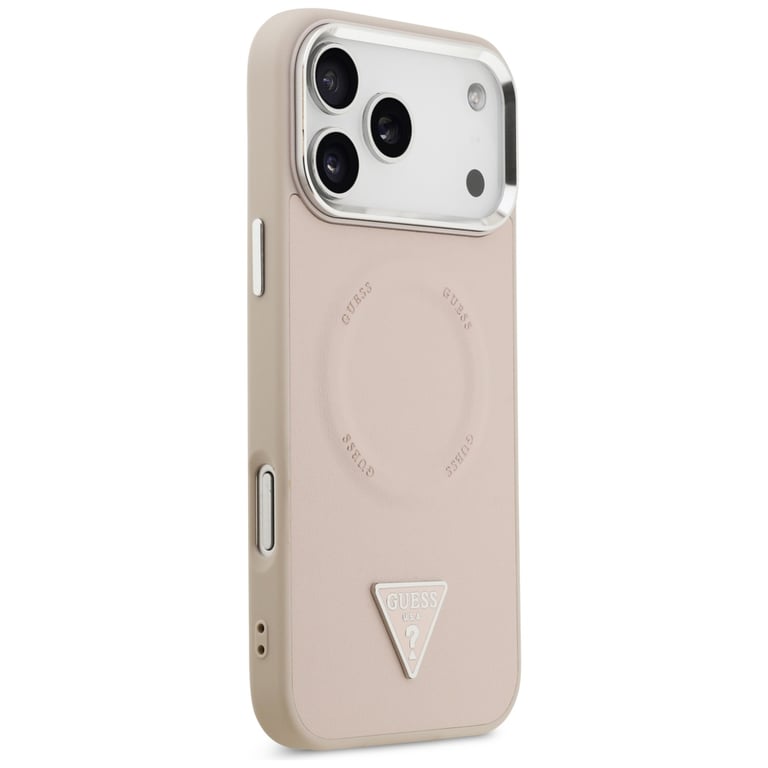 Guess Etui Triangle Logo MagSafe do iPhone 17 Pro Max ró?owy Rose - vue 3