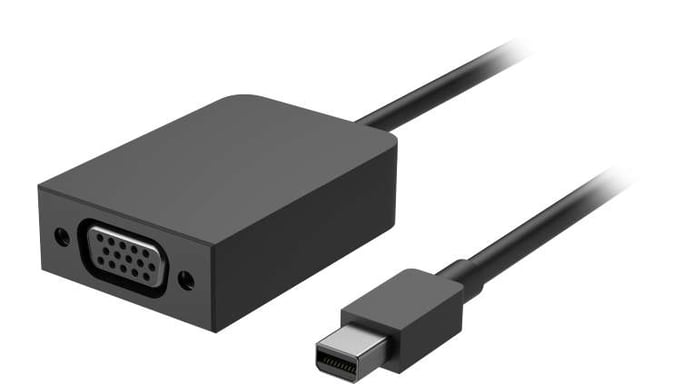 Microsoft Surface EJQ-00004 adaptador de cable de vídeo Mini DisplayPort VGA (D-Sub) Negro