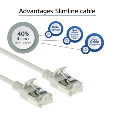 ACT DC7001 cable de red Gris 1 m Cat6a U/FTP (STP)