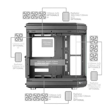 Mars Gaming MC-3T Midi Tower Rosso