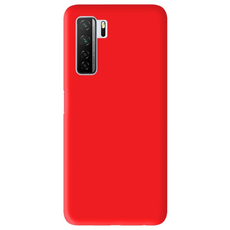 Coque silicone unie Mat Rouge compatible Huawei P40 Lite 5G - 1001 coques