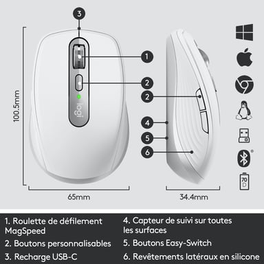 Logitech MX Anywhere 3 - Bianco