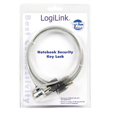Candado de seguridad para ordenador portátil LogiLink con cable de 1,5 m