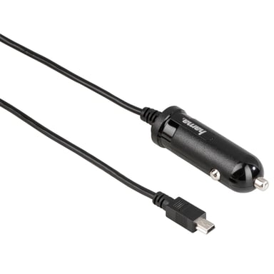 Mini cargador USB de mechero, Negro, 2,4A