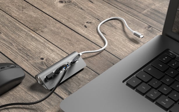 MOBILITY LAB - Hub Cylindre USB-C - 4 Ports USB 3.0