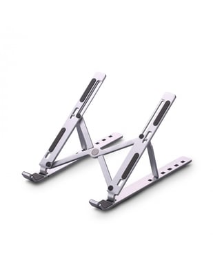 StarTech.com LAPTOP-STAND-SILVER  StarTech.com Support Ordinateur Portable  (5kg) - Socle Ordinateur Portable en Aluminium, Argenté - Réhausseur PC  pour MacBook Air/Pro, Dell XPS, Lenovo - Élévateur/Surélévateur Ergonomique  pour Bureau