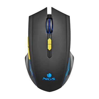 NGS GMX-200 ratón Juego Ambidextro RF inalámbrico Óptico 3200 DPI
