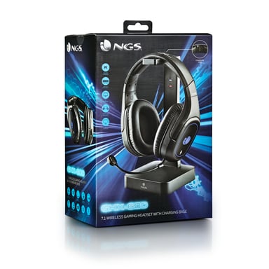 NGS GHX-600 Casque Avec fil &sans fil Arceau Jouer Micro-USB Noir