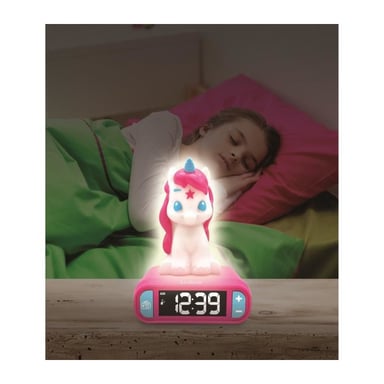 LEXIBOOK Despertador luz de noche unicornio dormitorio infantil - Sons et lumieres