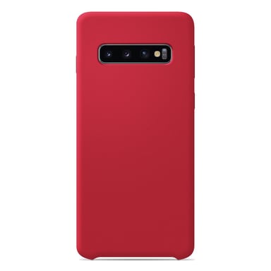 Coque silicone unie Soft Touch Rouge compatible Samsung Galaxy S10