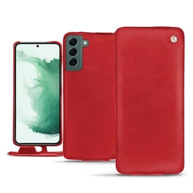 Housse cuir Samsung Galaxy S22+ -  - Rouge - Cuir lisse premium