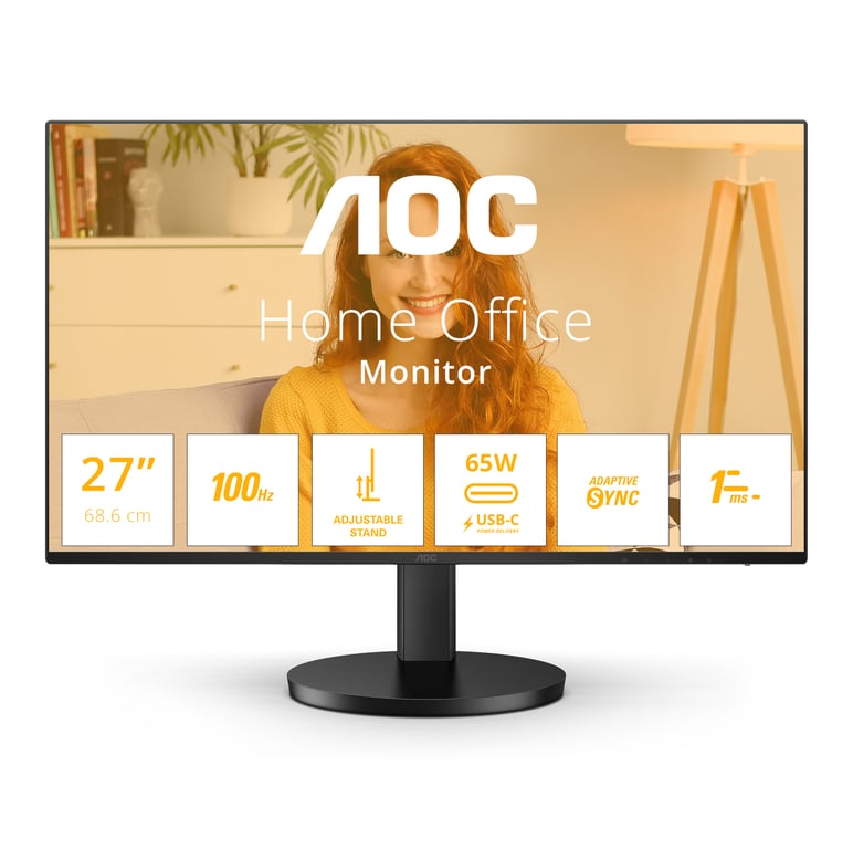 AOC B3 Q27B3CF2/23 écran plat de PC 68,6 cm (27 ) 2560 x 1440 pixels Quad HD Noir - Neuf