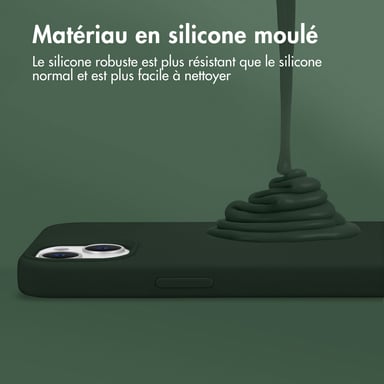 Accezz Coque Liquid Silicone pour Samsung Galaxy A34 (5G) - Vert foncé
