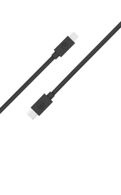 Câble USB C/Lightning 1,2m Noir - 100% Plastique recyclé Bigben