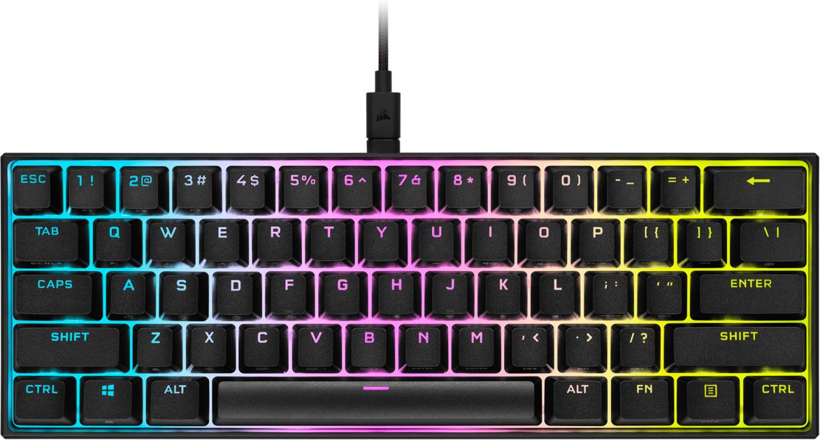 Clavier Gamer mécanique (Cherry MX Red) Corsair K65 Mini 60% RGB (Noir) -  Corsair