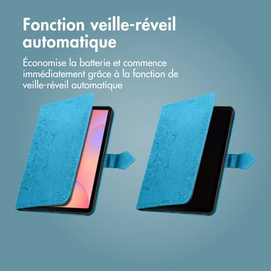 imoshion Coque tablette pour Samsung Galaxy Tab S9 11.0 pouces / S10 Lite / S10 FE / S9 FE 10.9 pouces - Turquoise