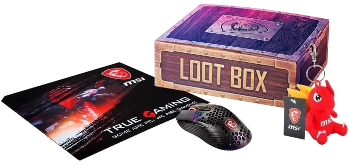 Loot Box 1 ( Souris gaming + Tapis souris + porte clés Lucky Dragon)