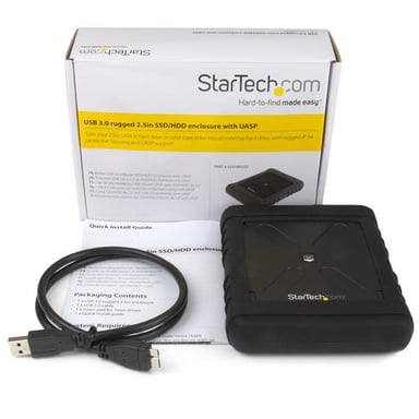 StarTech.com Caja USB 3.0 robusta con UASP para disco duro o SSD SATA de 2,5 pulgadas