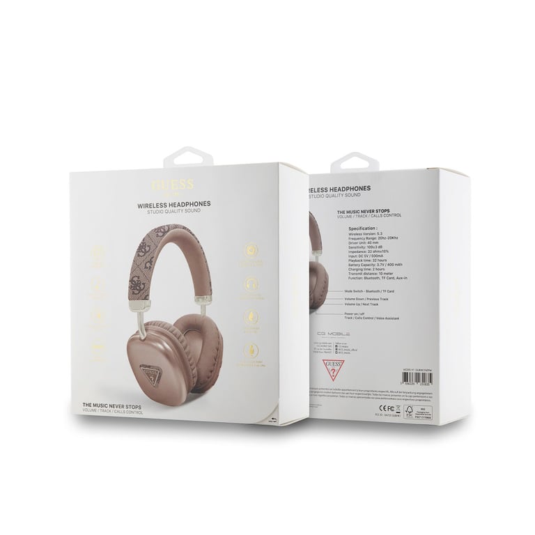 Casque Audio Sans Fil Stéréo Bluetooth 5.3 Motif 4G Triangle Guess - vue 7
