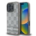 Coque pour iPhone 16 Pro Élégante avec Motifs à Carreaux et à Rayures Beige