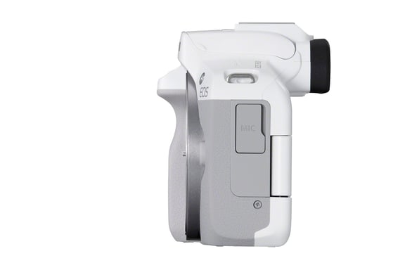 Canon EOS R50, White + RF-S 18-45mm F4.5-6.3 IS STM Kit MILC 24,2 MP CMOS 6000 x 4000 Pixeles Blanco