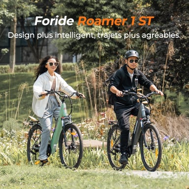 Bicicletta da Città Elettrica Foride Roamer 1 ST, Motore 250W, Batteria 36V 13Ah, Pneumatici 27.5'' X 2.1'', 25 km/h, Autonomia 100 km - Grigio