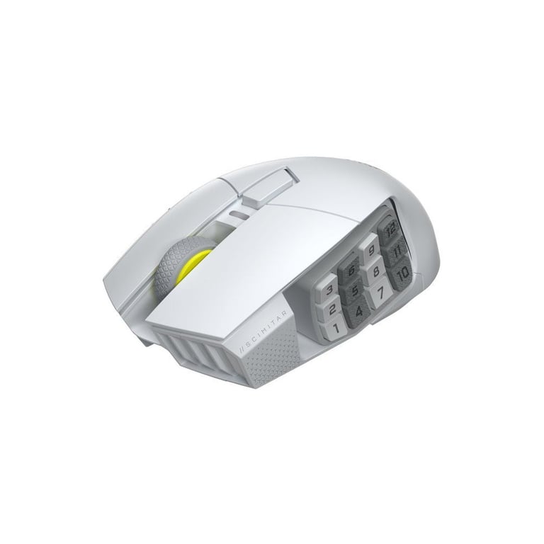 Souris gaming CORSAIR Scimitar Elite WL SE sans fil RGB blanche à 12 boutons latéraux programmables - Neuf