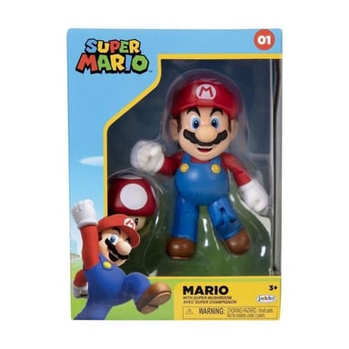 Figurina - JAKKS PACIFIC - Super Mario Bros : Mario + Toad - 10 cm