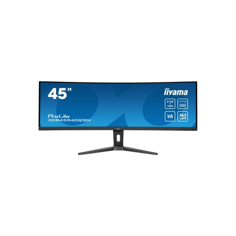 Ecran IIYAMA 44,5   Noir VA 32:9 incurvé 0.8ms 5120x1440 165Hz 450cd/m2 1xDP 2xHDMI 1xUSB-C  3xUSB HUB(3.2) com KVM Docking USB-C intégré 13cm pied réglable haut - Neuf
