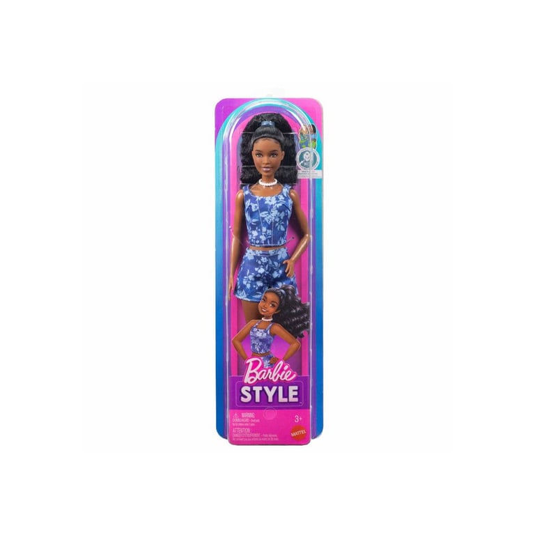 Mattel Poupée Barbie Fashionistas Short et Haut à Fleurs Multicolore - vue 3