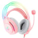 ONIKUMA - X26 Rose - Casque Gaming PC et Console LED RGB