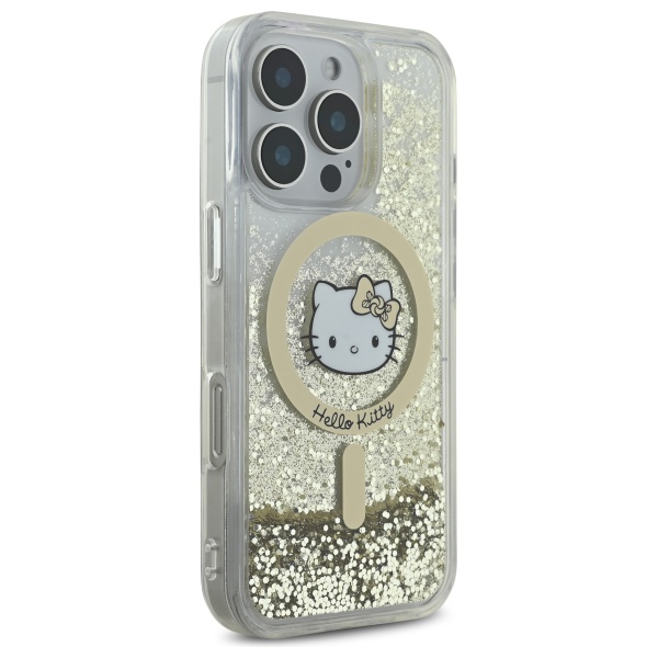 Hello kitty Liquid Glitter Fever MagSafe Coque pour iPhone 16 Pro or - vue 3