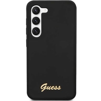 Étui Guess en silicone Vintage Gold Logo pour Samsung S23