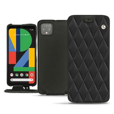 Housse cuir Google Pixel 4 XL -  - Noir - Cuir lisse couture