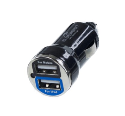 Bluestork BS-CAR-2TAB cargador de dispositivo móvil Tableta Negro Encendedor de cigarrillos Auto