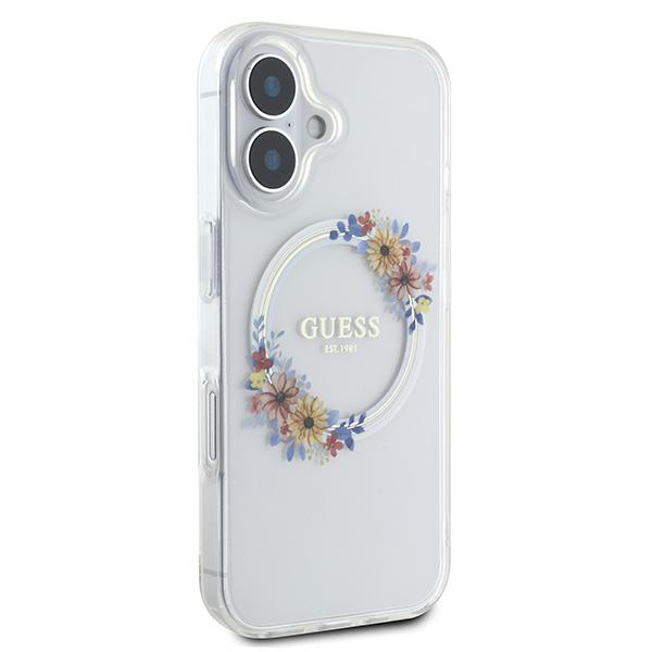 Coque pour iPhone 16 Plus Devinez la couronne de fleurs IML MagSafe GUHMP16MHFHFWWFFCT Transparente - vue 3