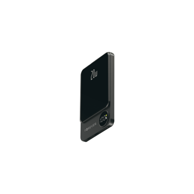 Batterie De Secours 5.000 Mah Magsafe - Induction 15w Out + Usb-c In / Out 20w - Affichage Digital - Noire - Forever