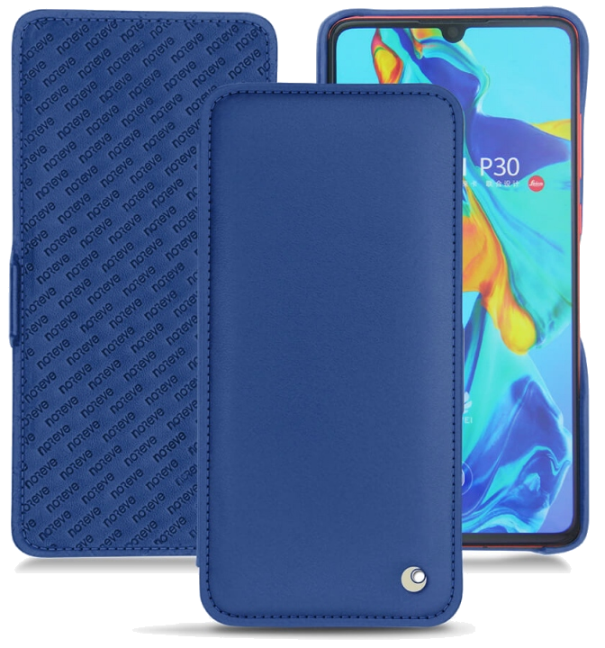 Housse cuir Huawei P30 - Rabat horizontalBleu